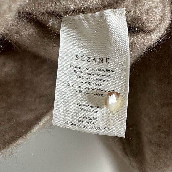 La Maille Sezane Paris Louise Sweater Womens Small Mohair Wool Buttons - Picture 6 of 7